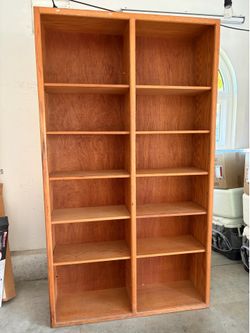 Wood cabinet with shelves