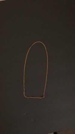 18k gold small cuban link necklace