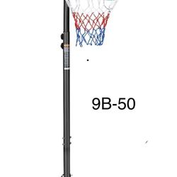 Portable Basketball Hoop with Height Adjustable 67"-84" Basketball System with 28" x 18" PC Backboard and Base,16" Rim for Kids and Adults (Blue)