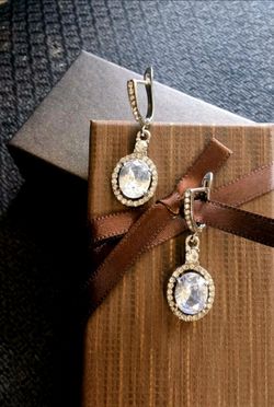 $5 For 925 Sterling Silver Fashion Light Luxury Egg-Shaped  Earrings