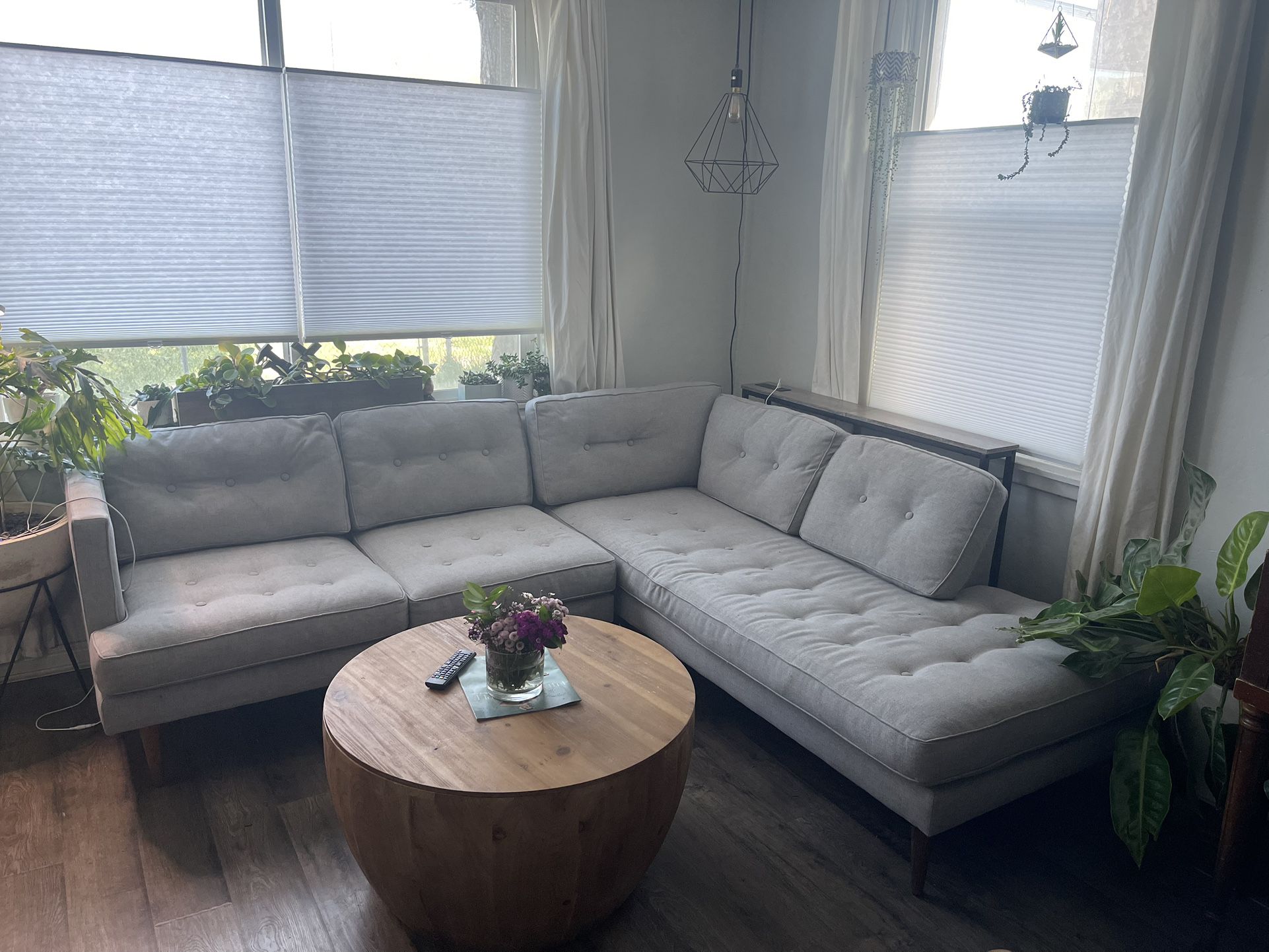 West Elm Sofa With Bumper Chaise