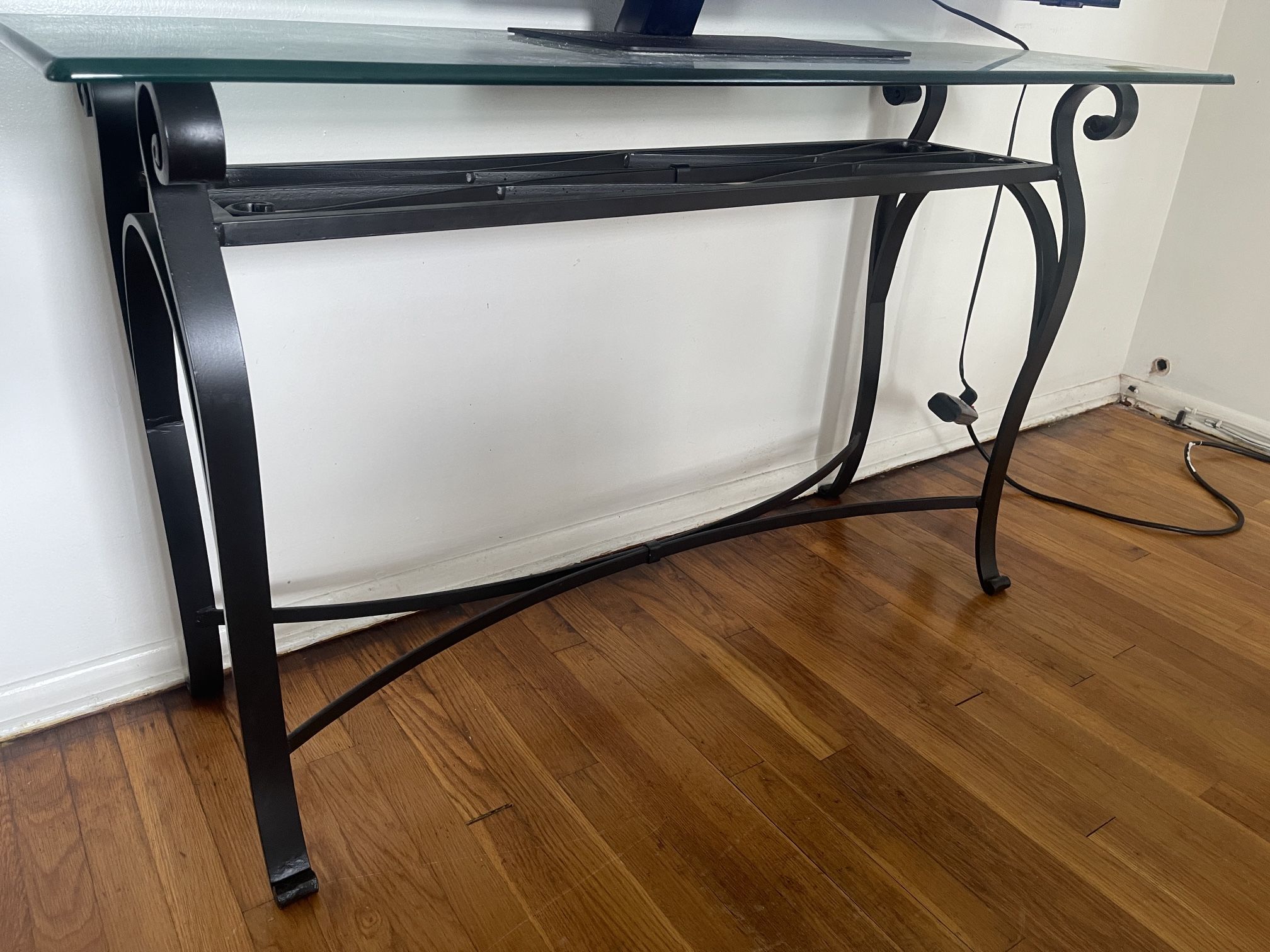 Console Table Metal With glass