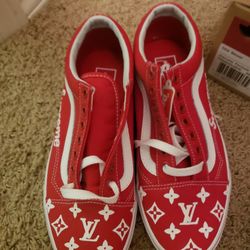 Custom Vans Old Skool Louis Vuitton/Supreme Size 6.5 Men/8 Women