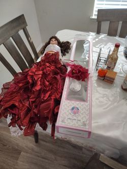 Quinceanera Doll Burgandy