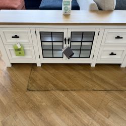 Two Tone Coastal Look Tv Stand