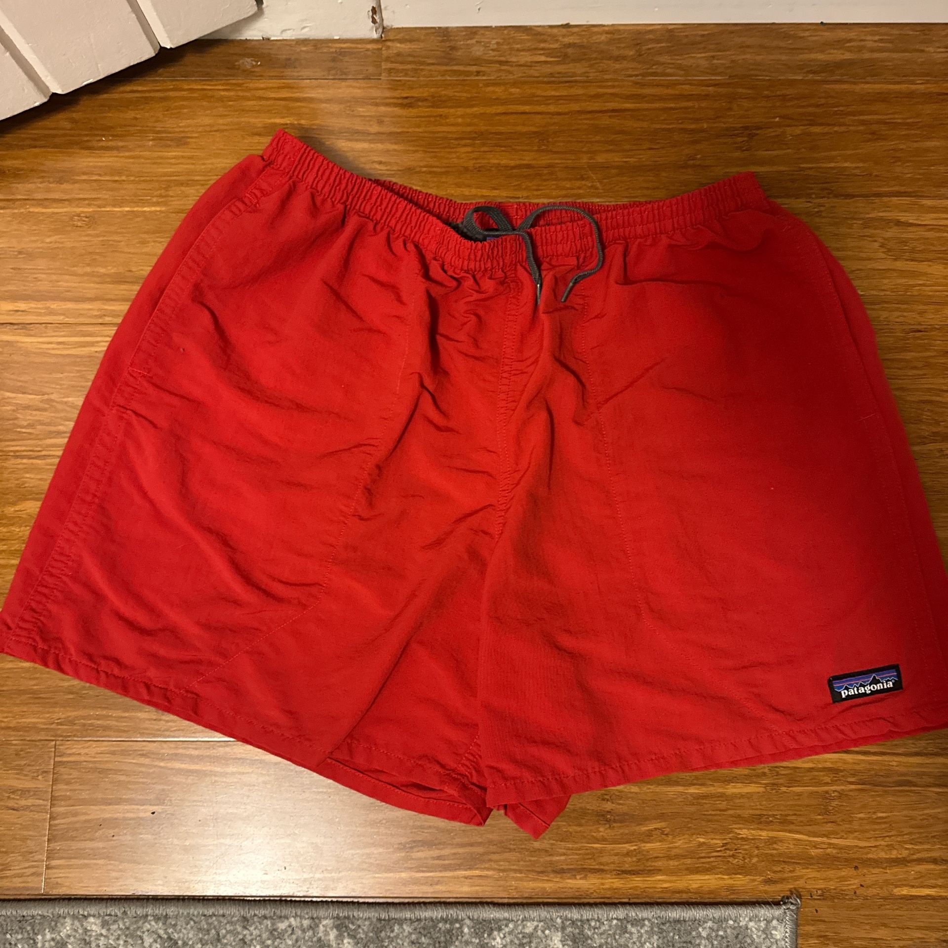 Red Patagonia shorts