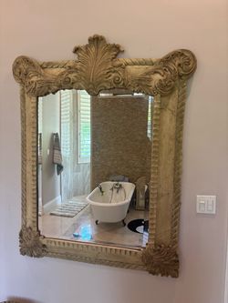 Large Decorative Framed Wall Mirror – 43” x 60” – Statement Piece