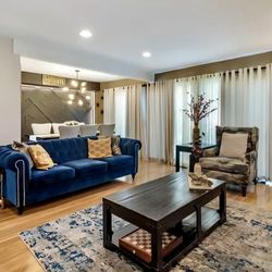 ArtVan Living Room Navy Furniture Set