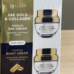 24k gold & collagen DAY and NIGHT Cream NWT