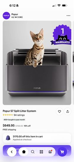 Popur S7 Litter Robot Black