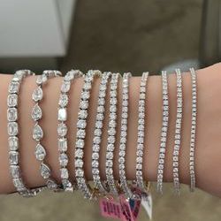 IGI Certified Lab Diamond Tennis Bracelets