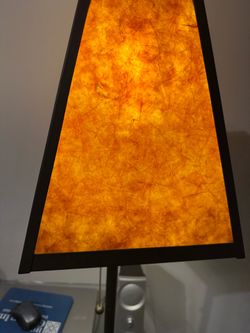 Tall new lamp with amber sutter shade 32”