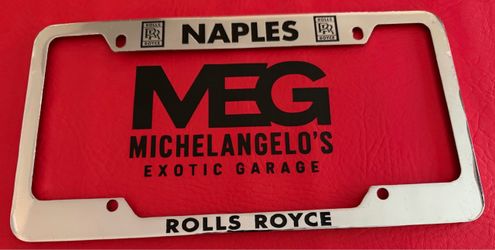 Rolls-Royce Naples Dealer License Plate Frame – Chrome