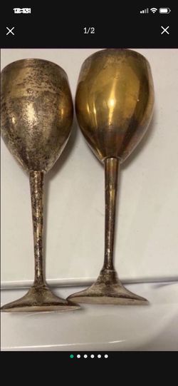 Two Vintage Silver  Goblets 1959