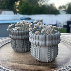 Handmade Sweater Cement Pots