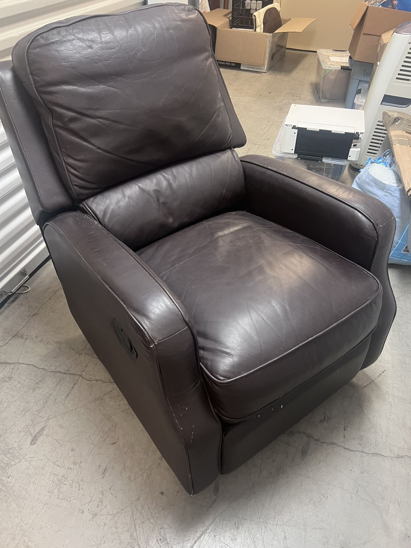 Leather Swivel Recliner. Super Soft And Comfy