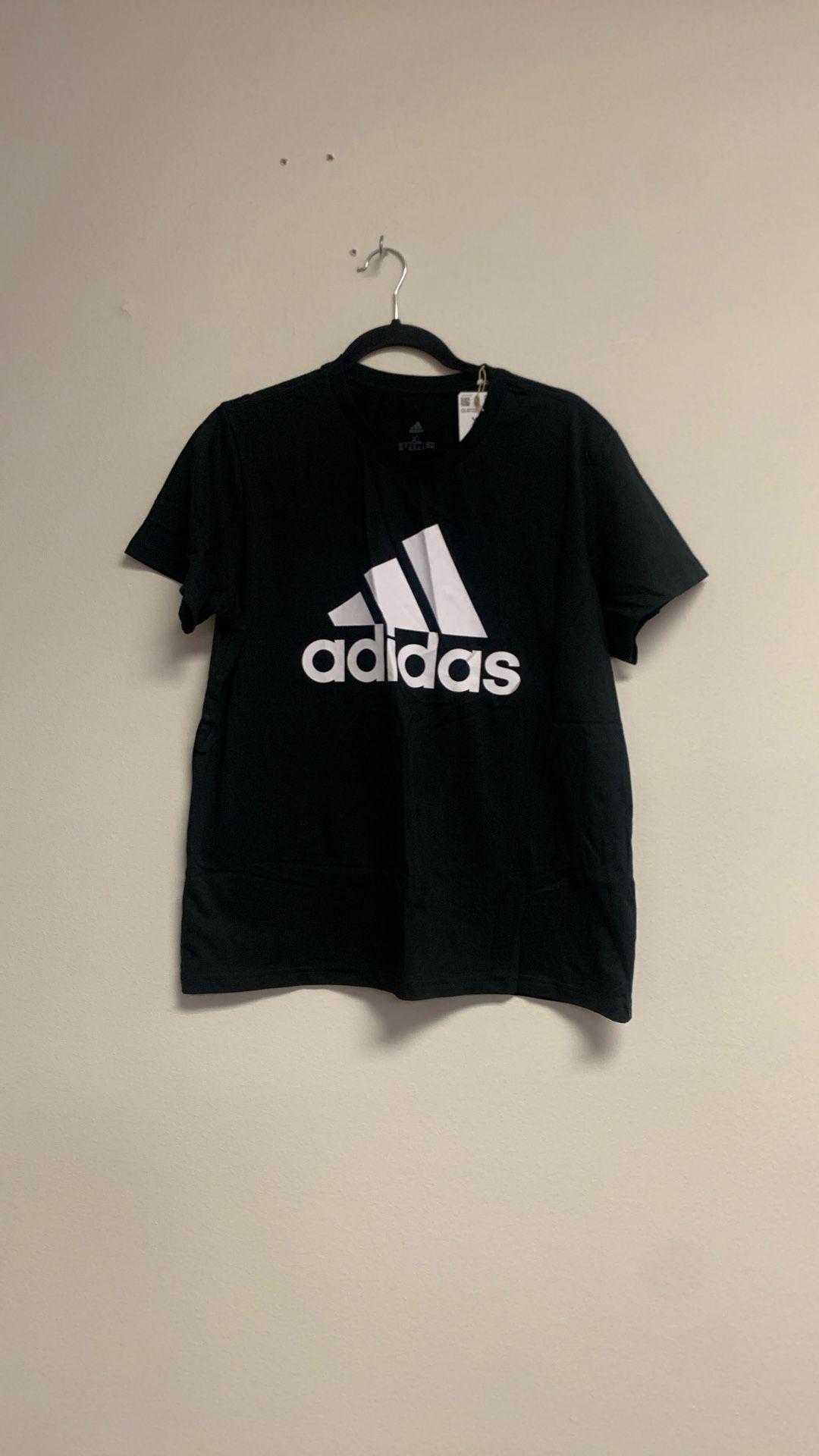 adidas Women’s Train Essentials Big Performance Logo T-Shirt. Sz XL. Black/White. Sh