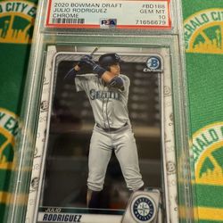 2020 Bowman Draft Julio Rodriguez Chrome BD 188 PSA 10