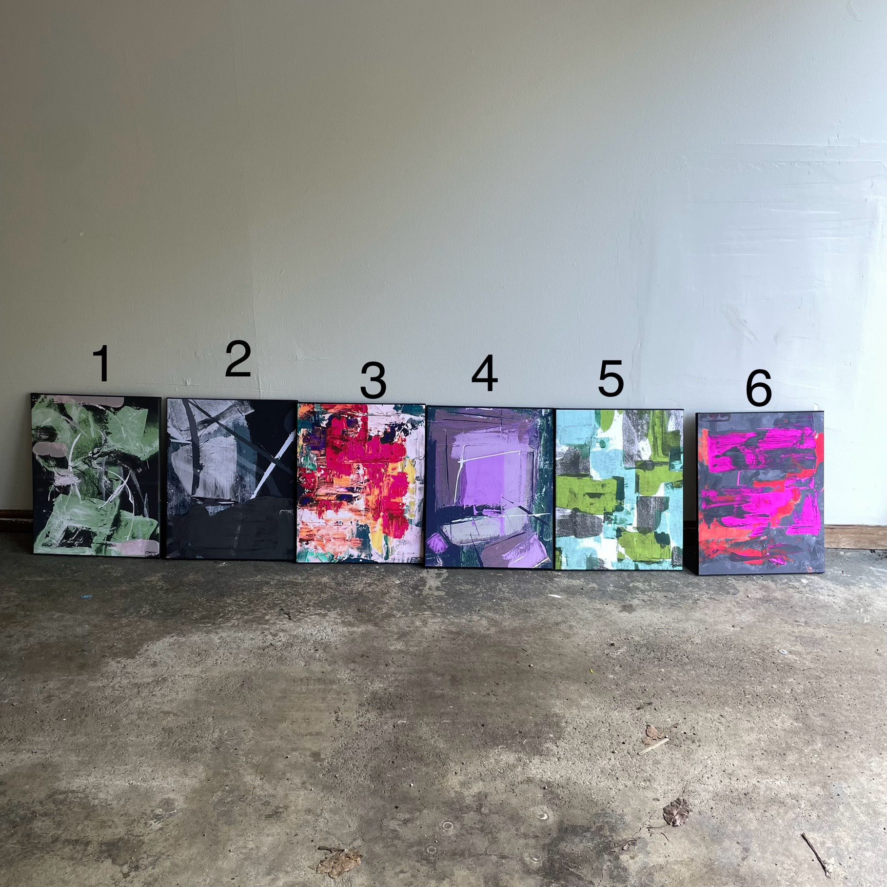 16x20in Abstract Art Prints On Canvas $18each