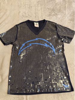 Chargers sequined jersey top