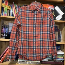 J.CREW Mecantile-men’s plaid ‘FLEX’ long sleeve button-up shirt