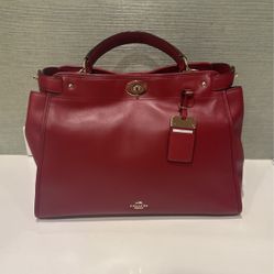 Red Coach Tote 