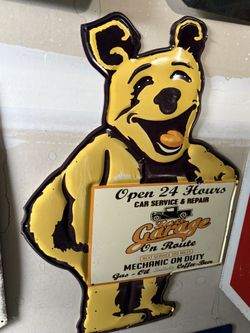 Happy bear re-pop Tin Sign