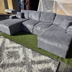 Brand New Doble Chaise Sectional Corduroy 120 X 60 Chaise $459