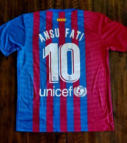 Barcelona Home Jersey ANSU FATI medium adult size.