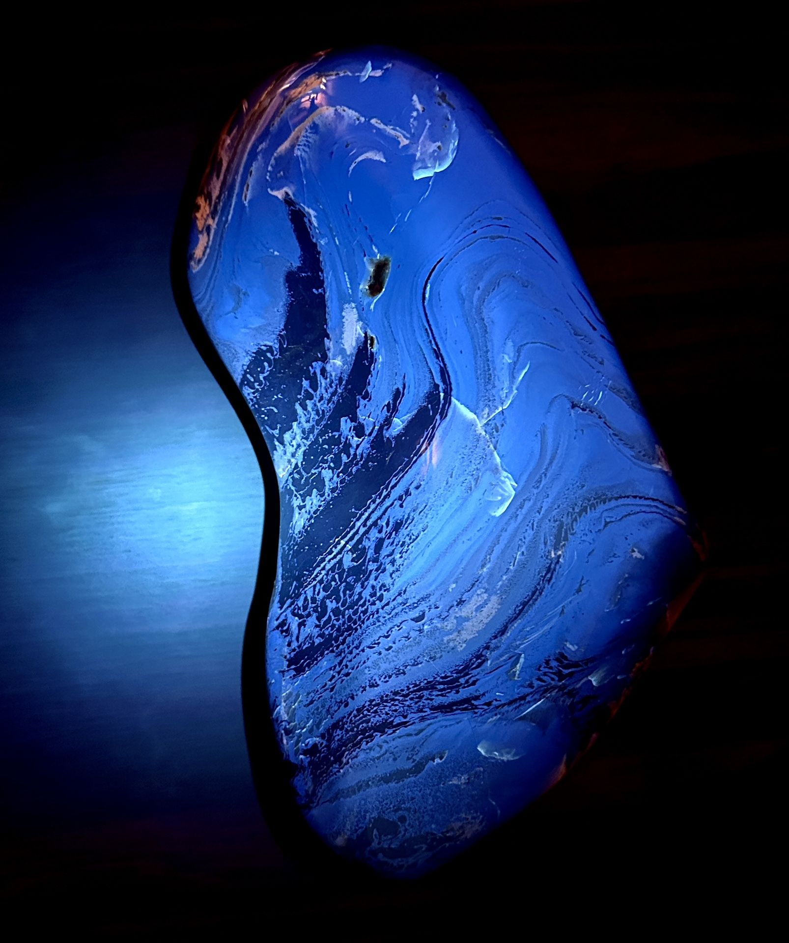 Huge Rare Natural Blue Yellow Green 2248g Amber