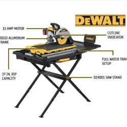 DEWALT 10 in. High Capacity Wet Tile Saw with Stand