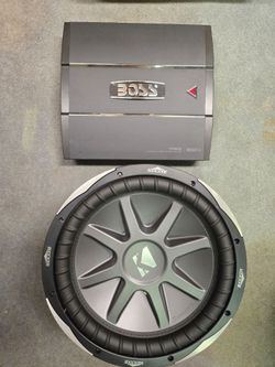 Kicker CompVX Subwoofer & Boss Amplifier Bundle