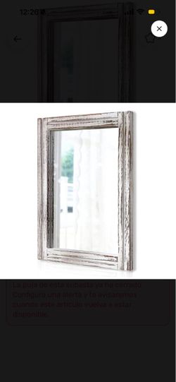 Rustic Distressed Wood Framed Wall Mirror