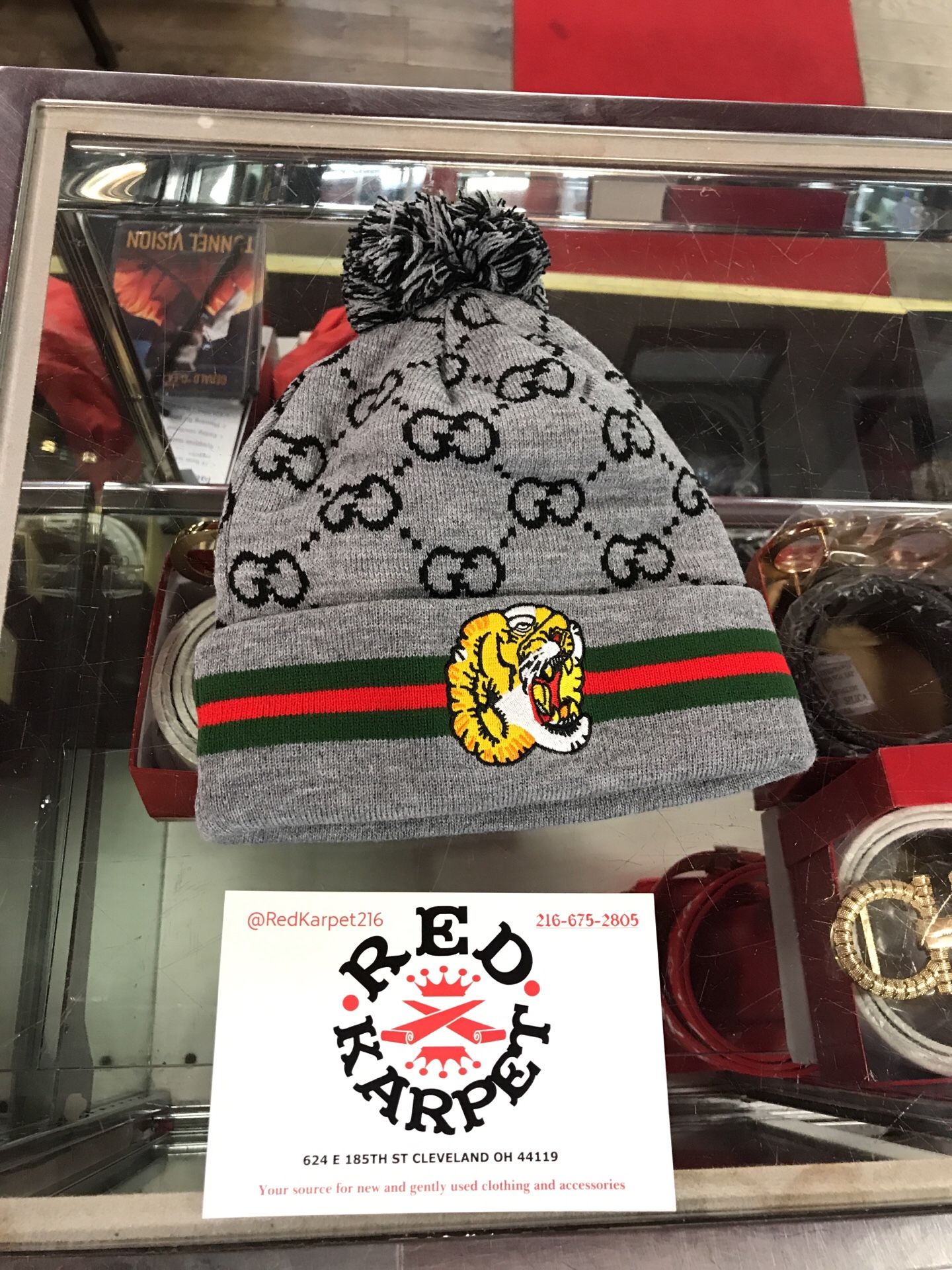 Gucci Tiger Hat Gray