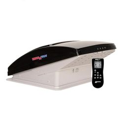 UNOPENED Maxxfan Deluxe Vent, Fan and Vent Cover All in One - Powerful 10-Speed Reversible Fan with Thermostat, Built-in Rain Cover, Remote Control