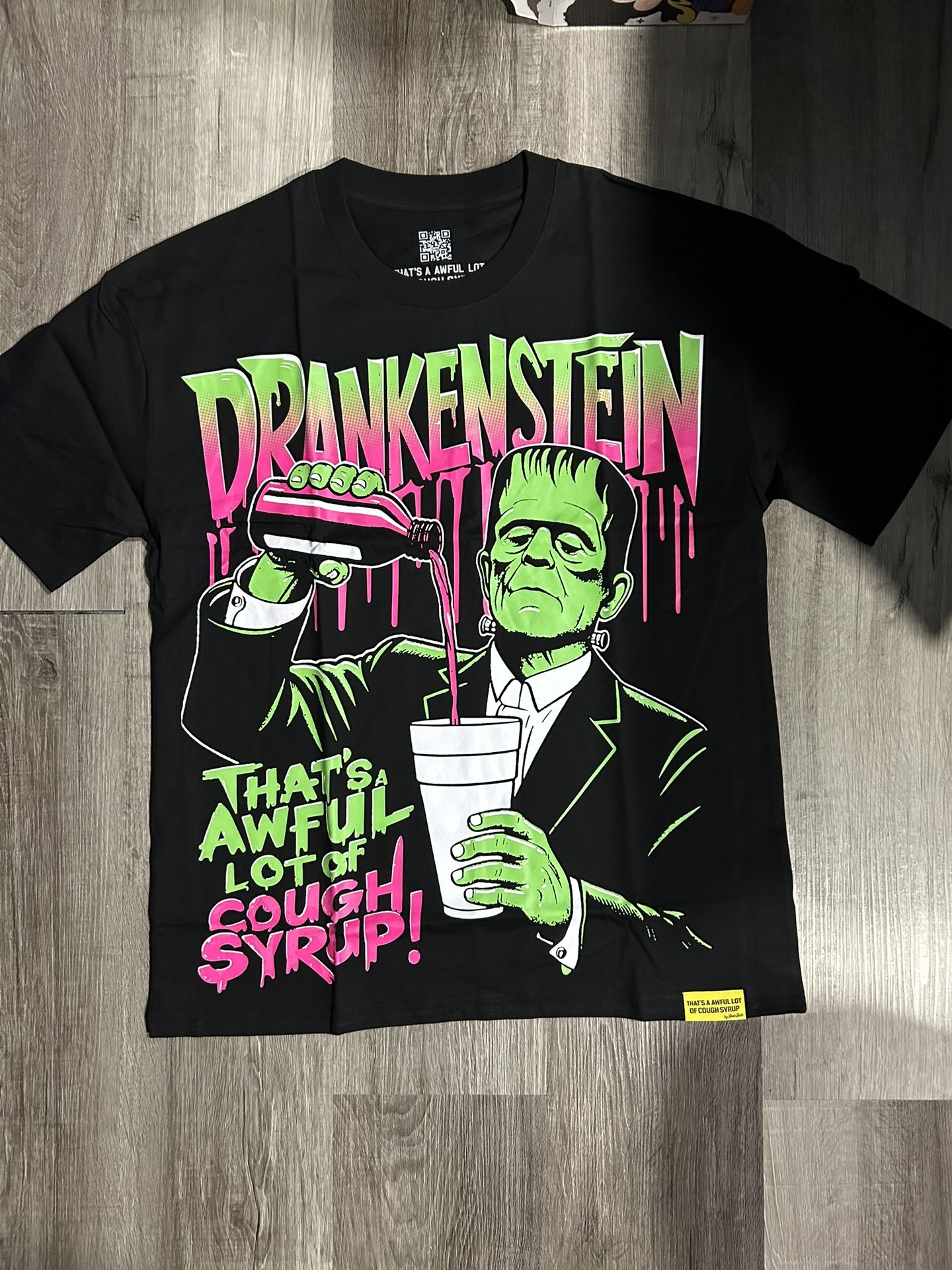 THATS A AWFUL LOT OF COUGH SYRUP Frankenstein tee