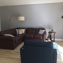 Leather L-shaped Couch 