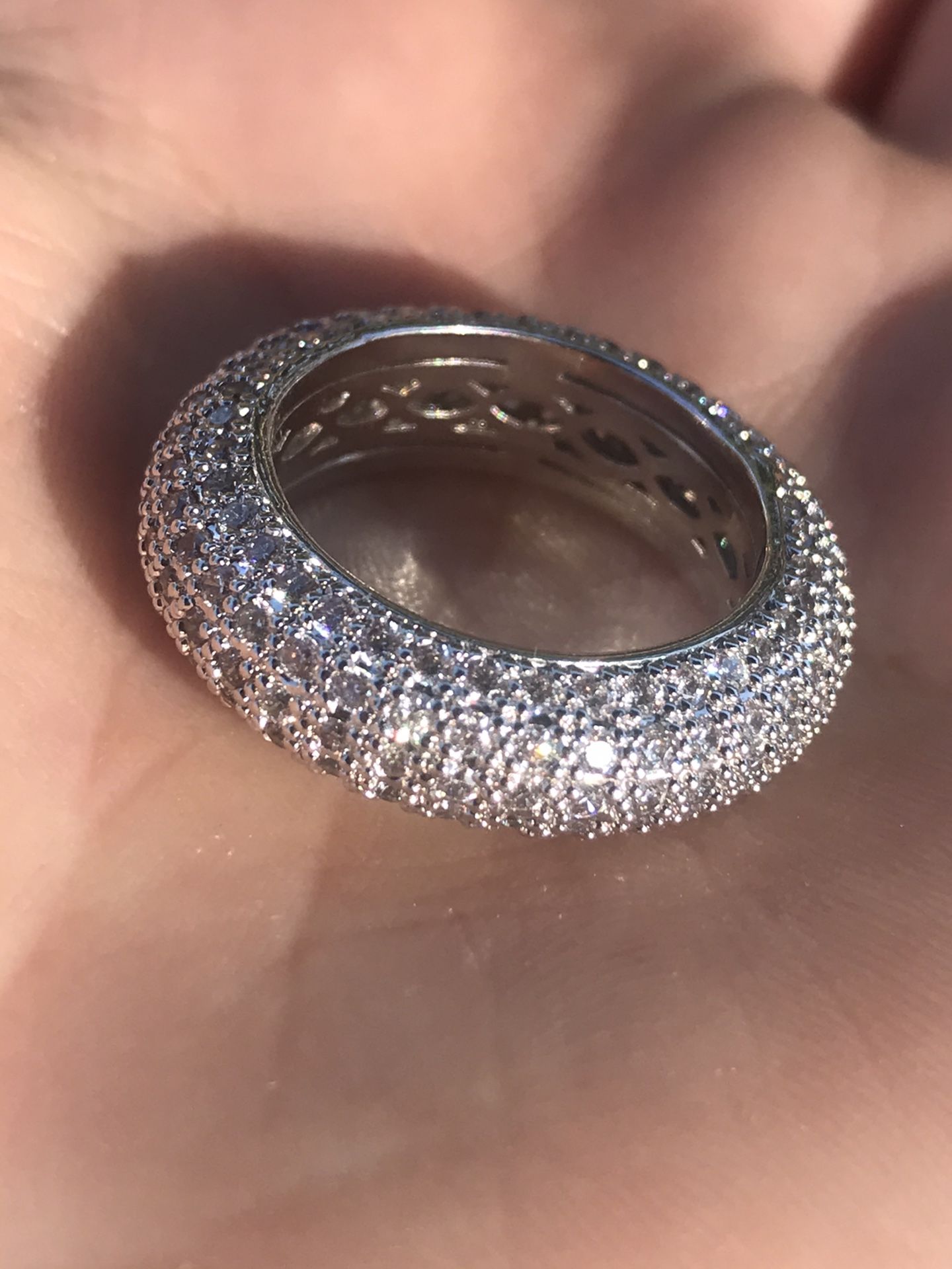 New 18K white gold filled man / woman wedding band ring size 7