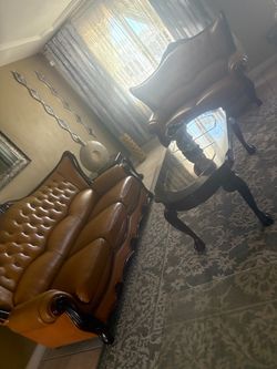 3 piece living room  & w/3 set tables glass )