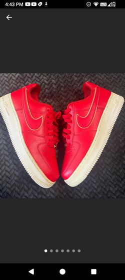 8.5 women's red& gold Nike air force one