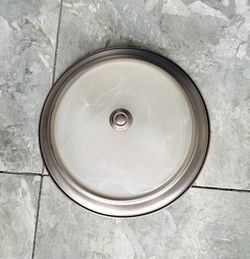 Two - Dome light (13”). Brushed Nickel base
