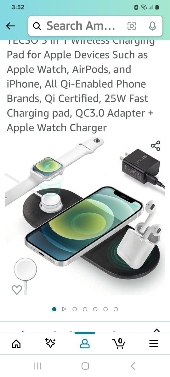 💞NEW  3 in 1 Wireless Charging Pad for Apple Devices Such as Apple Watch, AirPods, and iPhone

