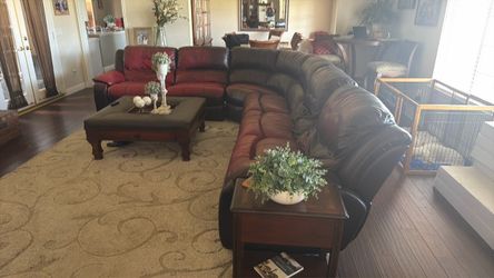 Free leather couch sectional