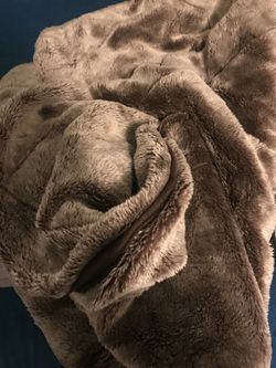 Faux fur throw