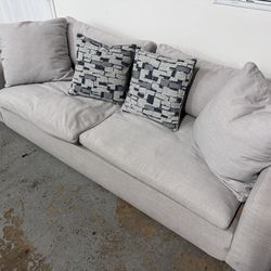 96” Grey Comfy  Couch 