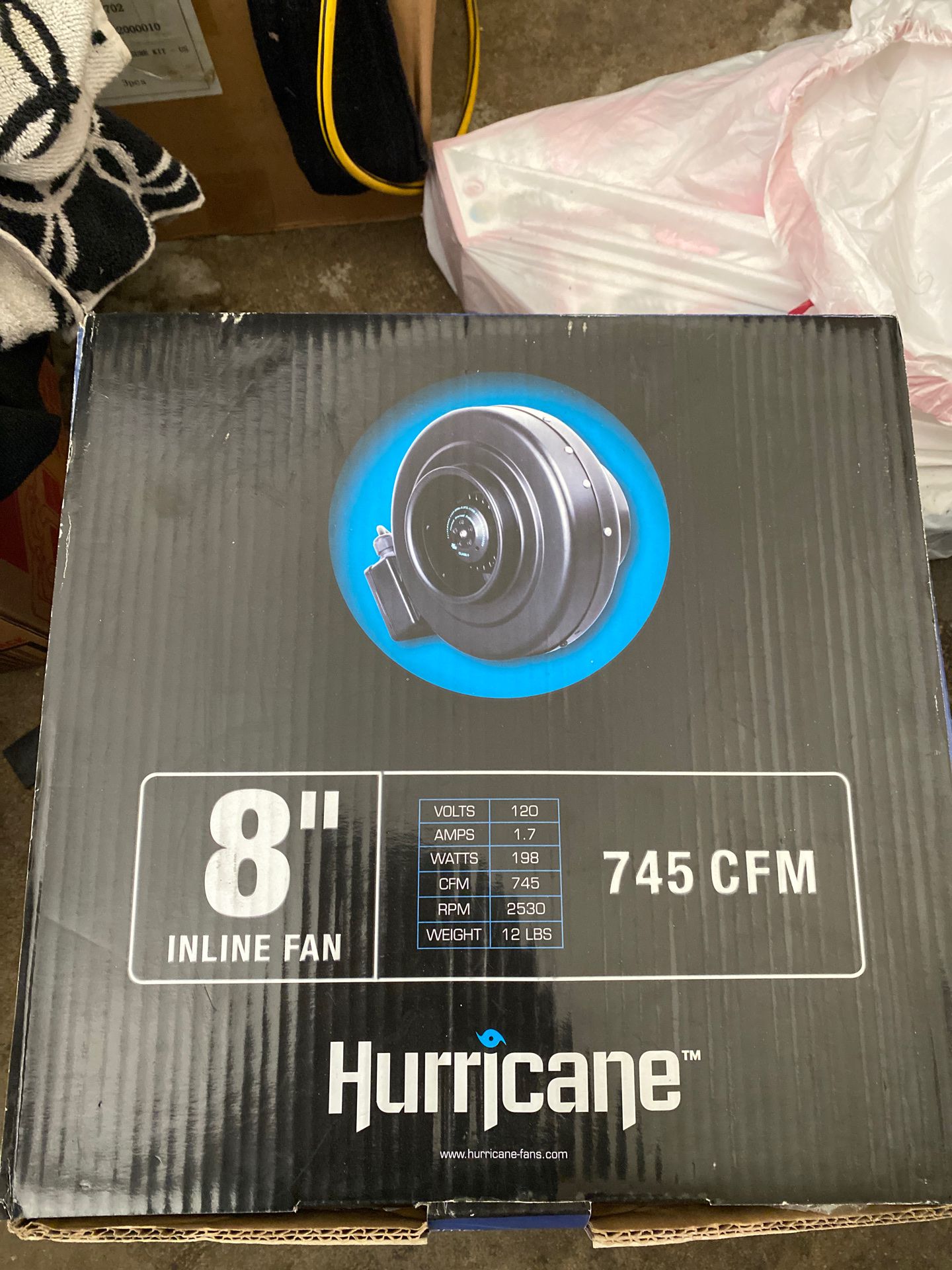 Hurricane 8” inline fan