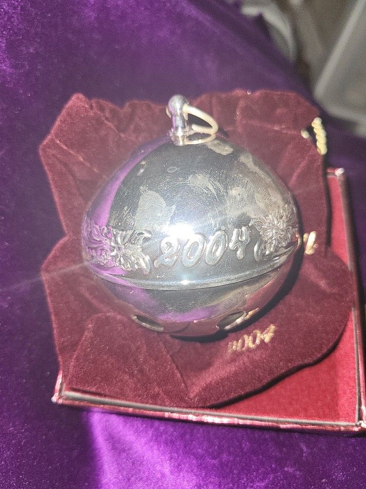 Wallace Silverplated Sleigh Bell, 2004. Mint