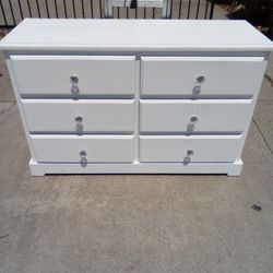 Custom Solid Wood Dresser With Oversized Crystal Cut Knobs 