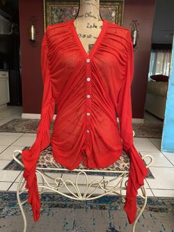 Beautiful Red Blouse Size 2X ❤️❤️❤️