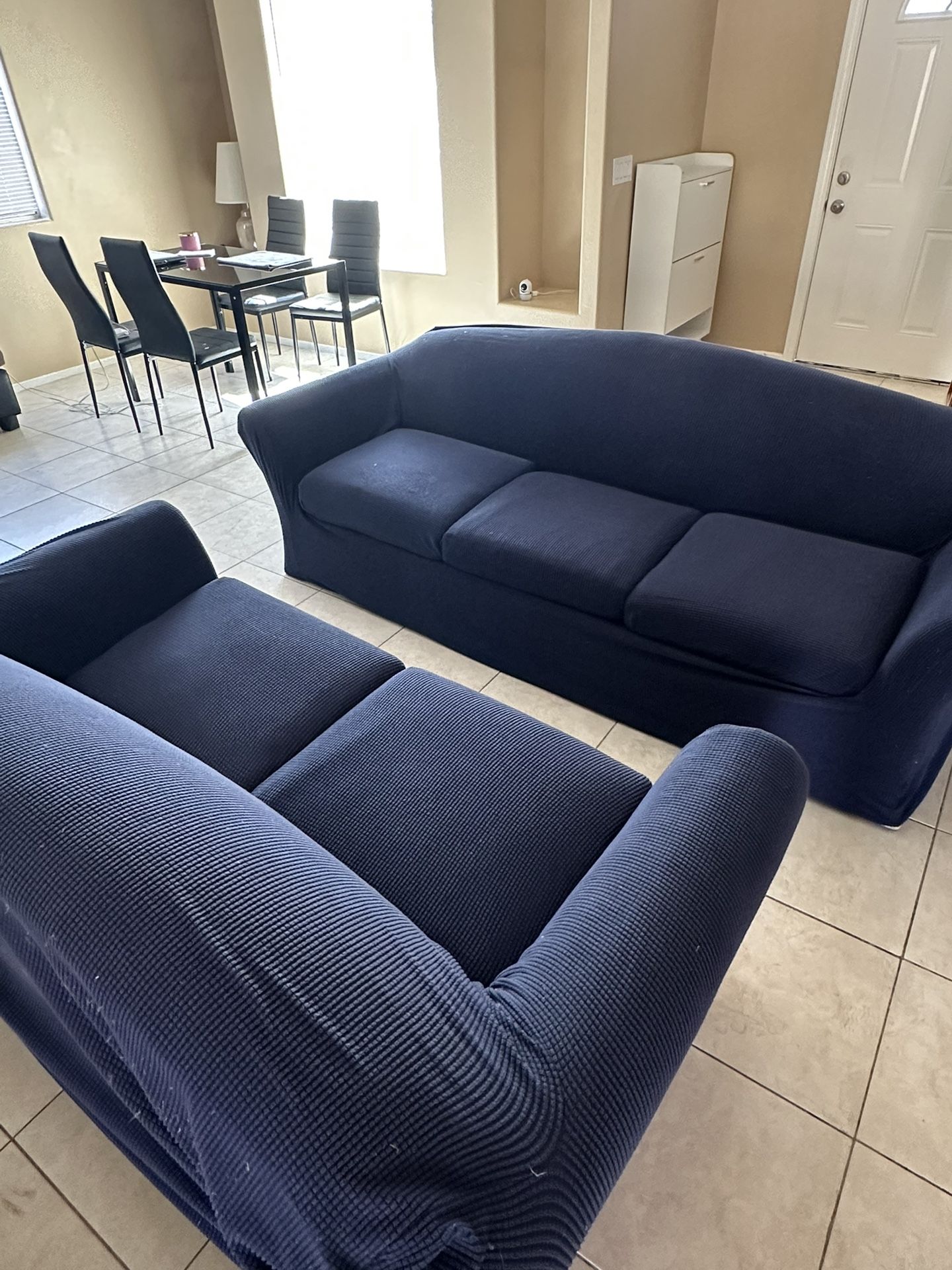 reclining sofa With A Mattress + Loveseat